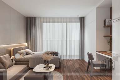 Thiết kế căn hộ Studio chung cư Light House, KĐT Ecorivers, Thành phố Hải Dương